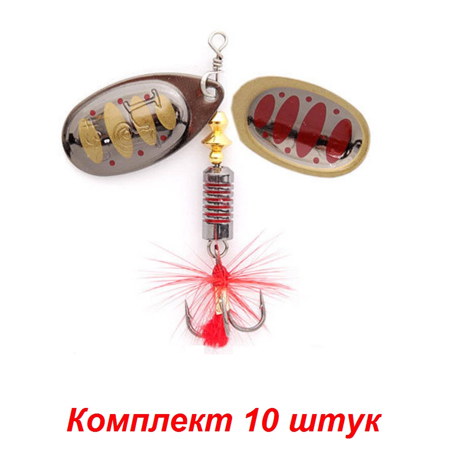

Блесна вращ. Lucky John Bonnie Blade №5, 13,4гр, цвет 005, 10 шт., Золотистый;серебристый;черный;красный, Bonnie Blade
