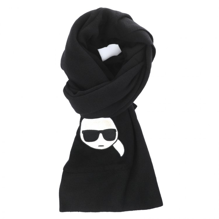 

Шарф женский Karl Lagerfeld 206W3318 черный, 165х41 см, 206W3318