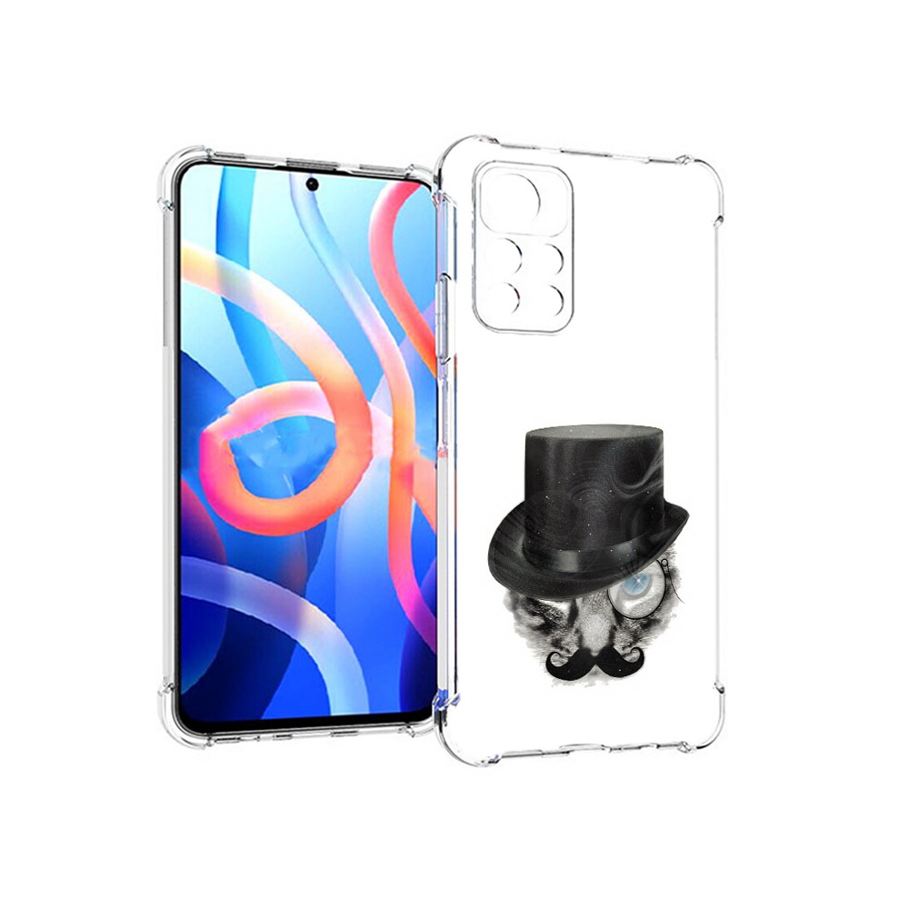 

Чехол MyPads Tocco для Xiaomi Poco M4 Pro 5G интелегентный кот (PT200061.301.378), Прозрачный, Tocco