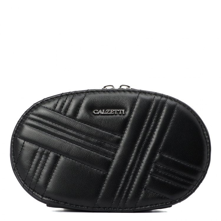 фото Поясная сумка женская calzetti tobi глянцевая черная