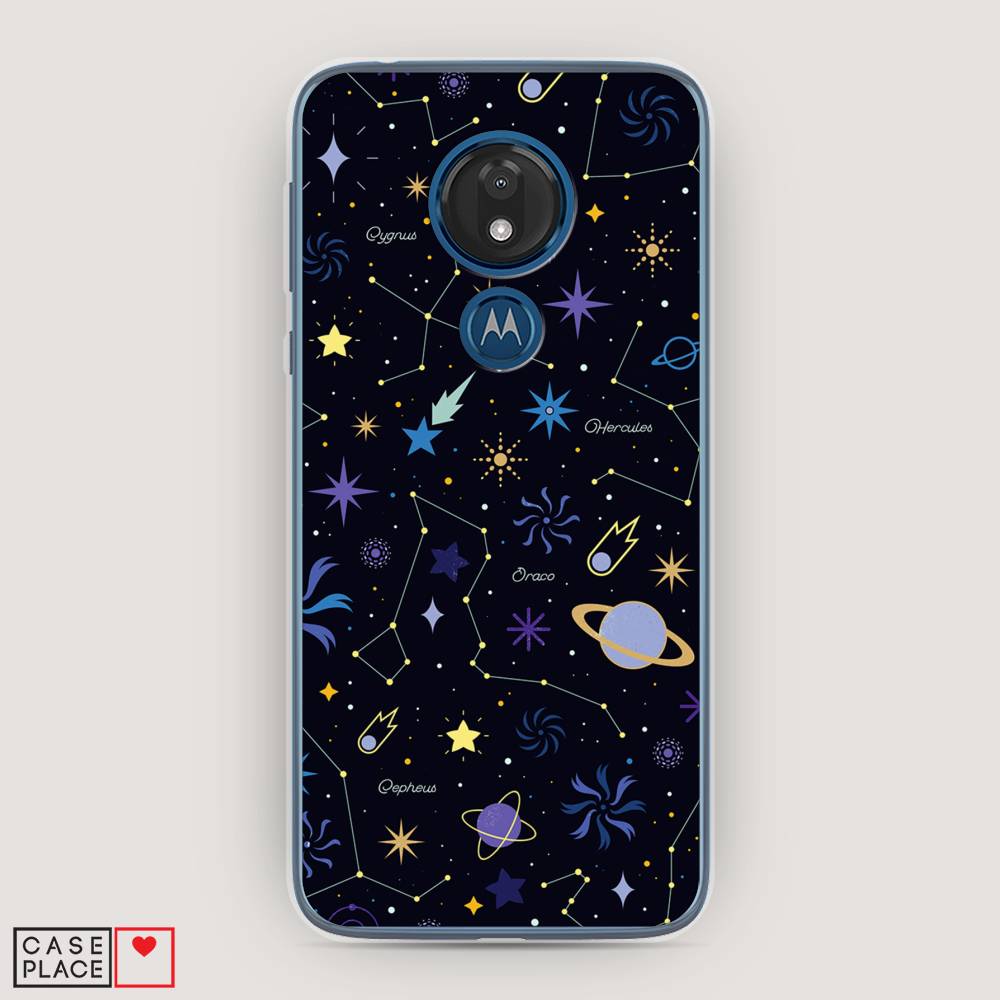 

Чехол для Motorola Moto G7 "Цветной космос", Желтый, 241150-2