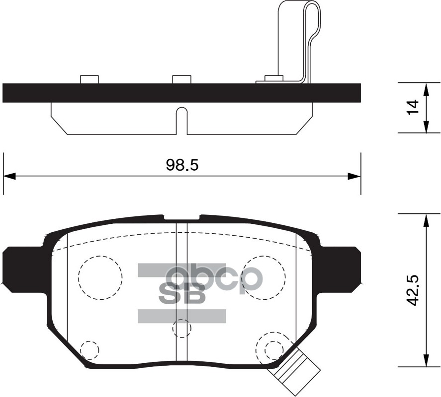 

Тормозные колодки Sangsin brake задние дисковые для Toyota Auris 07-, Yaris 06- SP2094