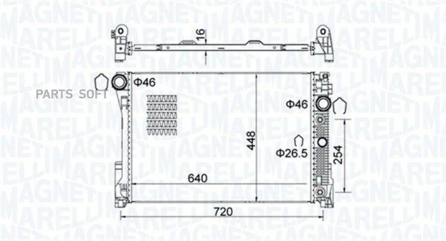 MAGNETI MARELLI Радиатор MERCEDES CLASSE C W204 27156₽