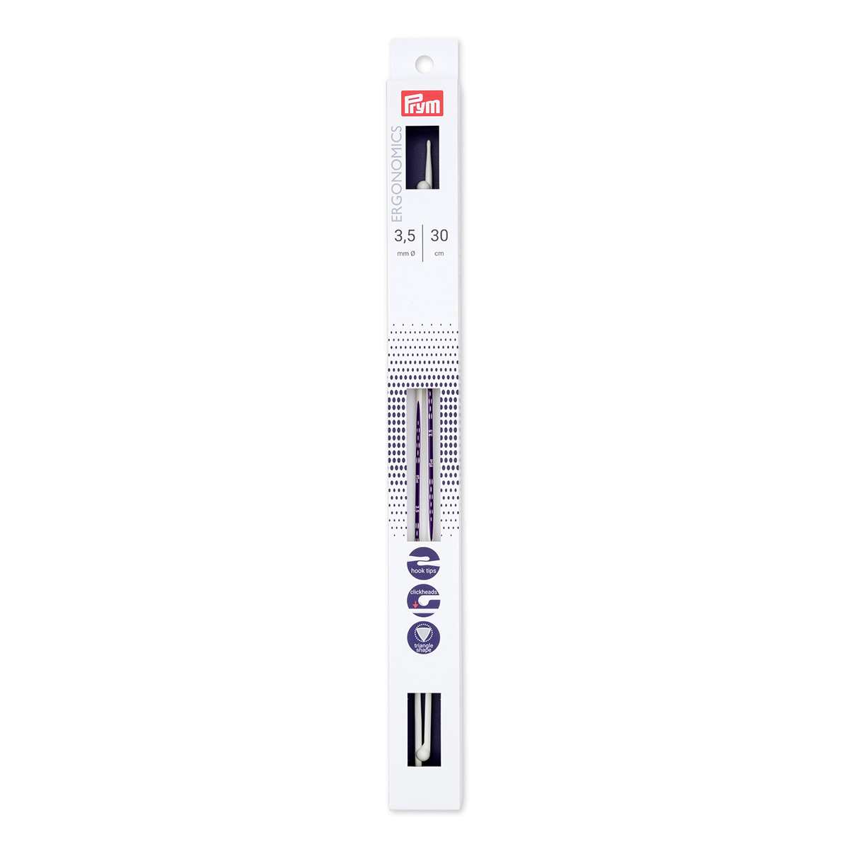 

Спицы прямые Prym Ergonomics, 190303, пластик, 3,5 мм*30 см, 2 шт (упак)