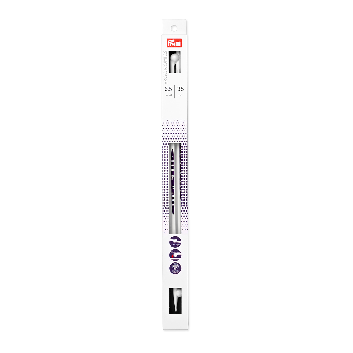 

Спицы прямые Prym Ergonomic, 190359, 6,5 мм, 35 см 2 шт (упак)