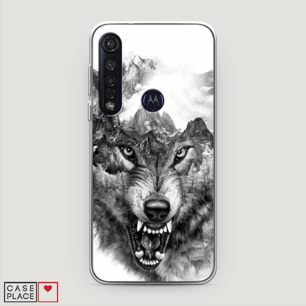 

Чехол Awog на Motorola Moto G8 Plus / Моторола Мото G8 Plus "Волк в горах", 241450-1