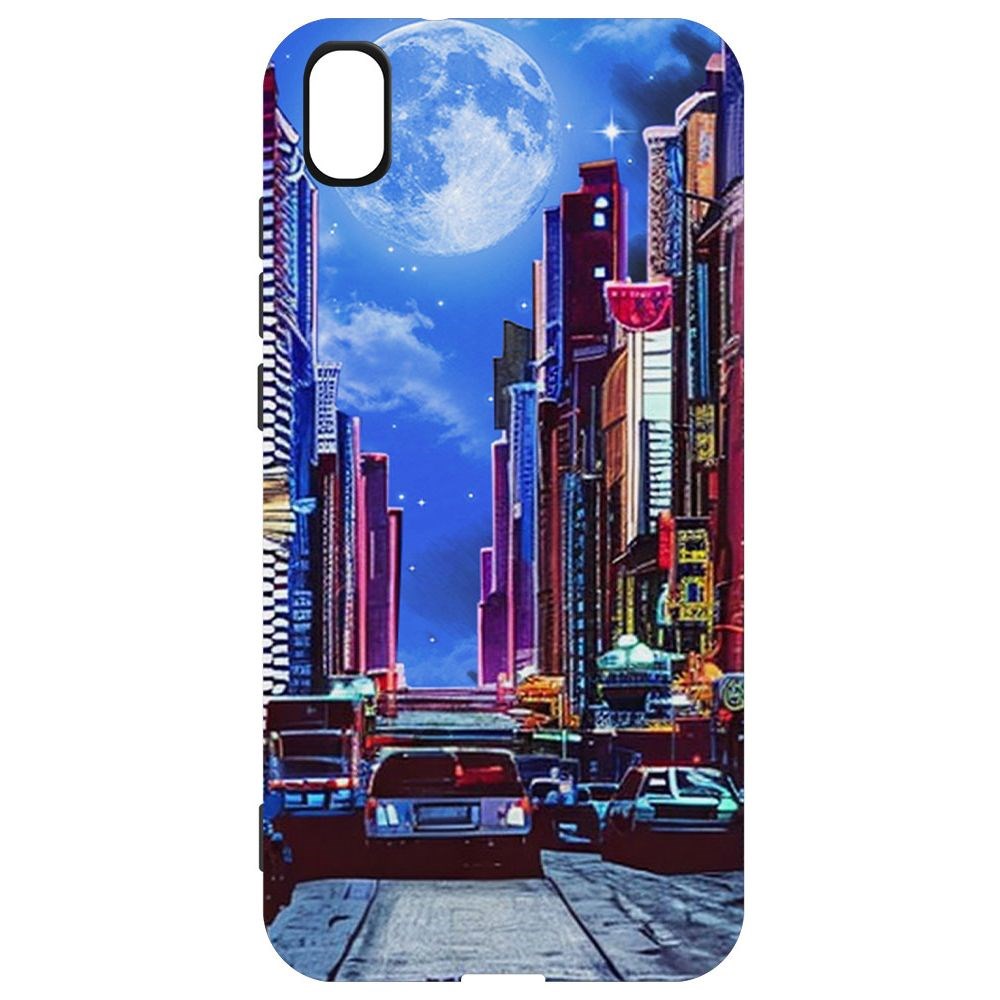 

Чехол-накладка Софт Ночной город для Xiaomi Redmi 7A, Черный
