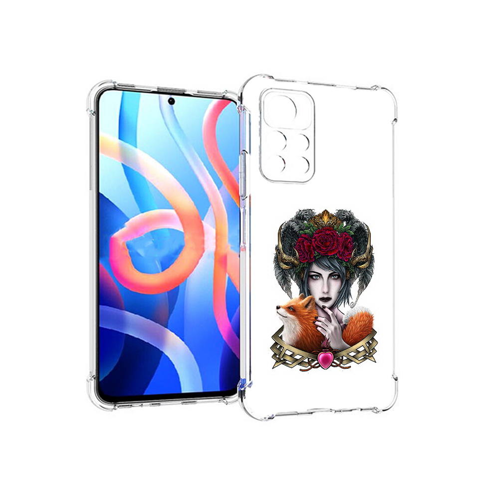 

Чехол MyPads Tocco для Xiaomi Poco M4 Pro 5G девушка с лисой (PT200061.301.314), Прозрачный, Tocco