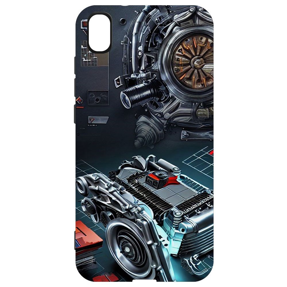 

Чехол-накладка Софт Моторы для Xiaomi Redmi 7A, Черный
