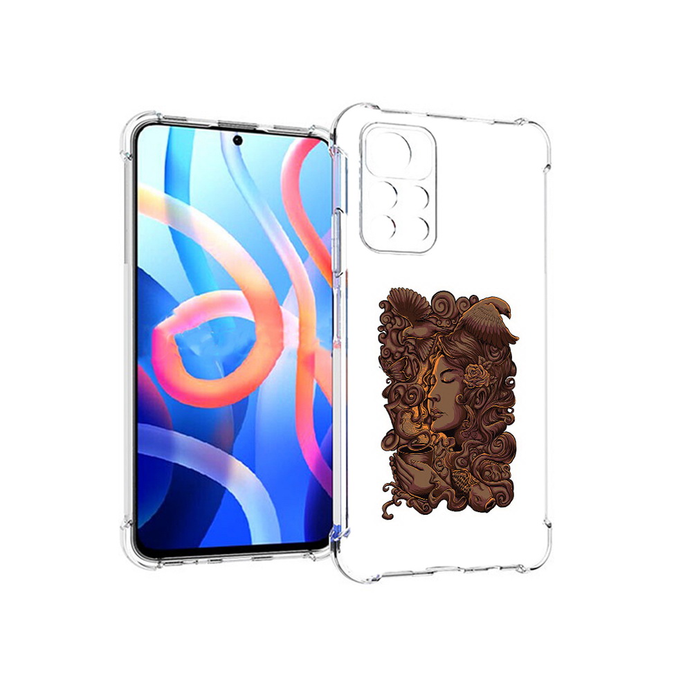 

Чехол MyPads Tocco для Xiaomi Poco M4 Pro 5G девушка с длинными волосами абстракция, Прозрачный, Tocco