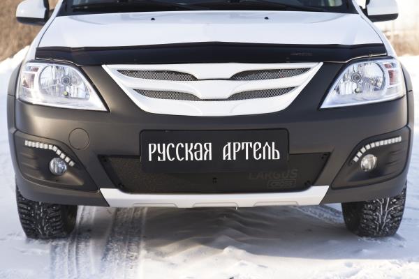 Зимняя заглушка решетки переднего бампера для ВАЗ (Lada) Largus (2012-2020)