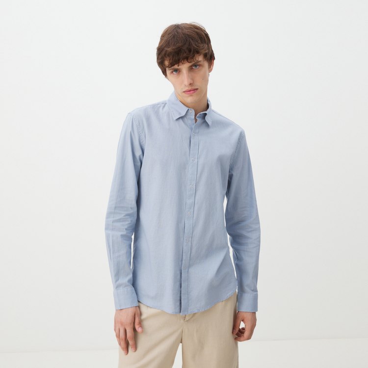 

Рубашка мужская Maison David BLN926-1A голубая 2XL, Голубой, BLN926-1A