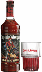 фото "captain morgan" dark, with glass diageo