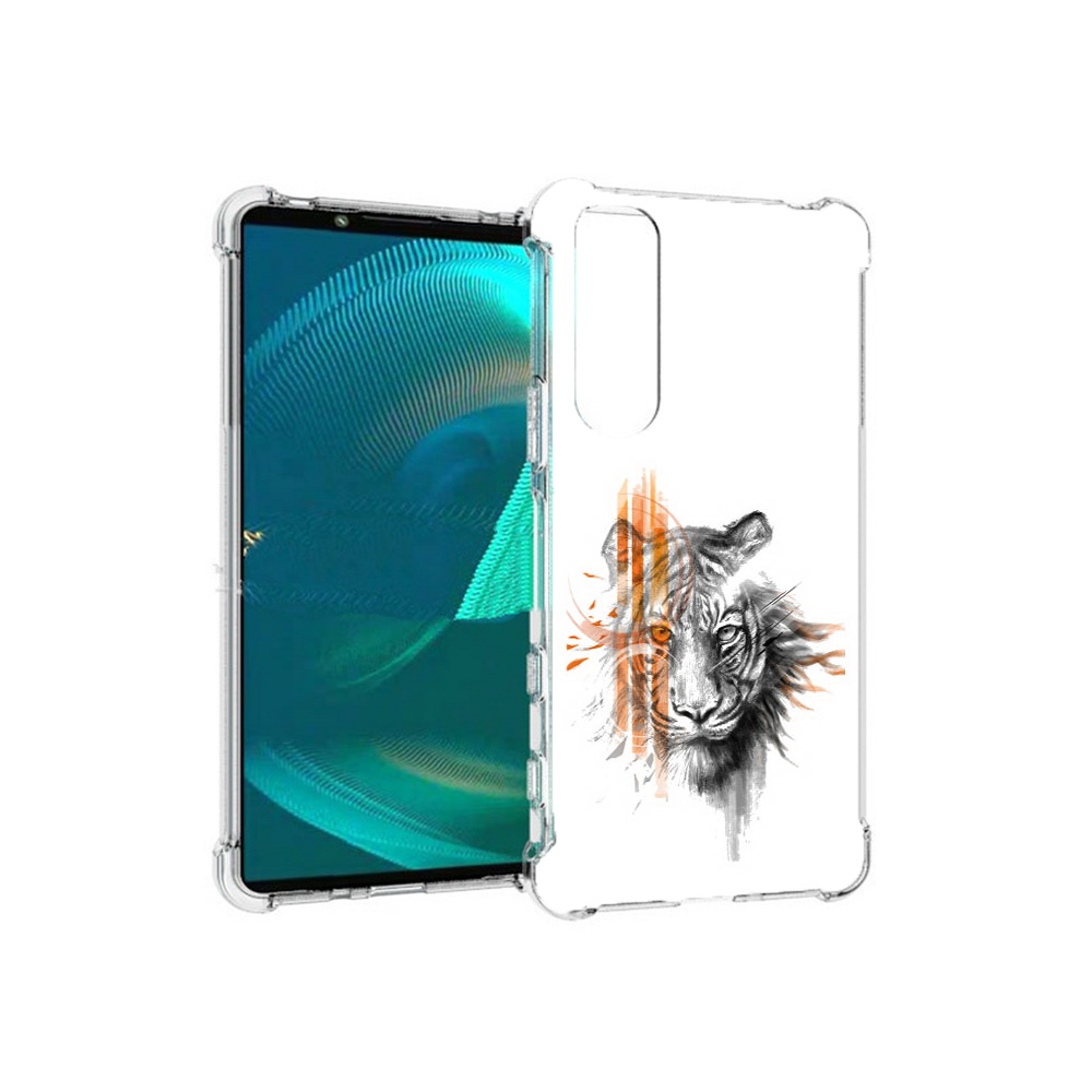 

Чехол MyPads Tocco для Sony Xperia 5 III огненный тигр (PT172137.231.526), Прозрачный, Tocco