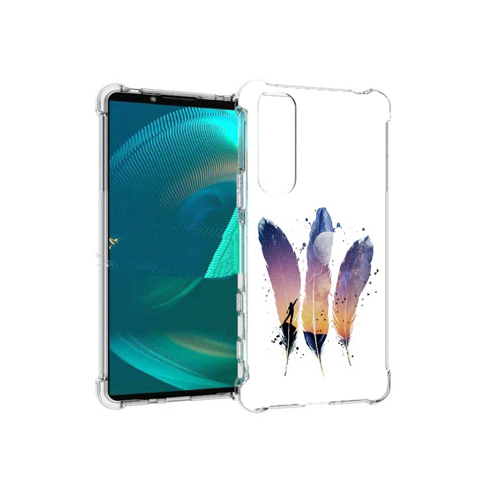 

Чехол MyPads Tocco для Sony Xperia 5 III небесные перья (PT172137.231.519), Прозрачный, Tocco