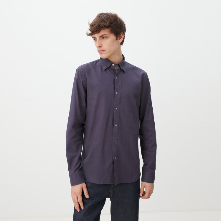 

Рубашка мужская Maison David BLN926-1A синяя M, Синий, BLN926-1A