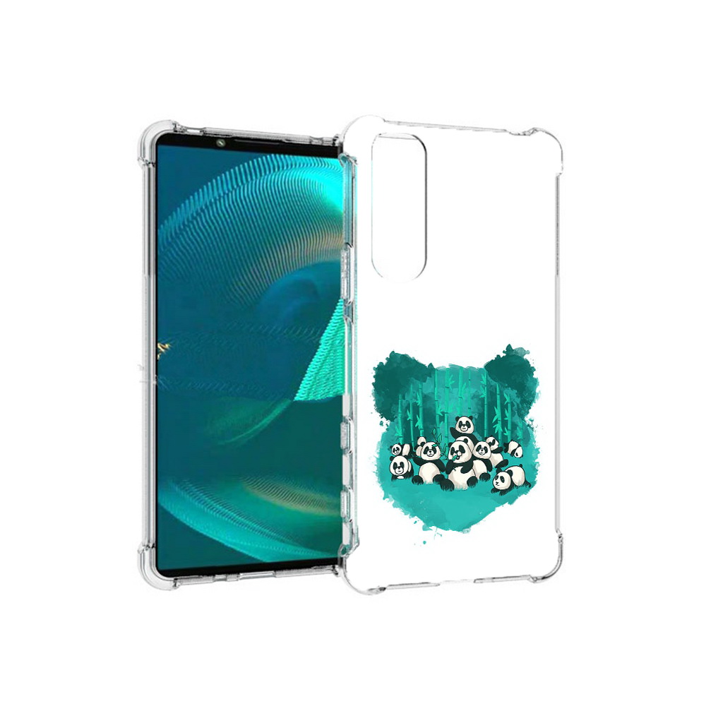 

Чехол MyPads Tocco для Sony Xperia 5 III нарисованные панды (PT172137.231.508), Прозрачный, Tocco