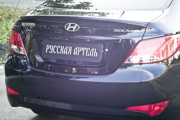 

Накладка на задний бампер АБС-пластик для Hyundai Solaris Седан (2014-2017), Черный
