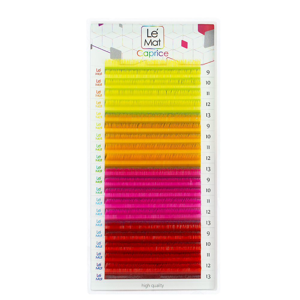 

Ресницы Aurora Le Maitre Caprice 20 линий L 0.07 Mix 9-13 mm, Разноцветный