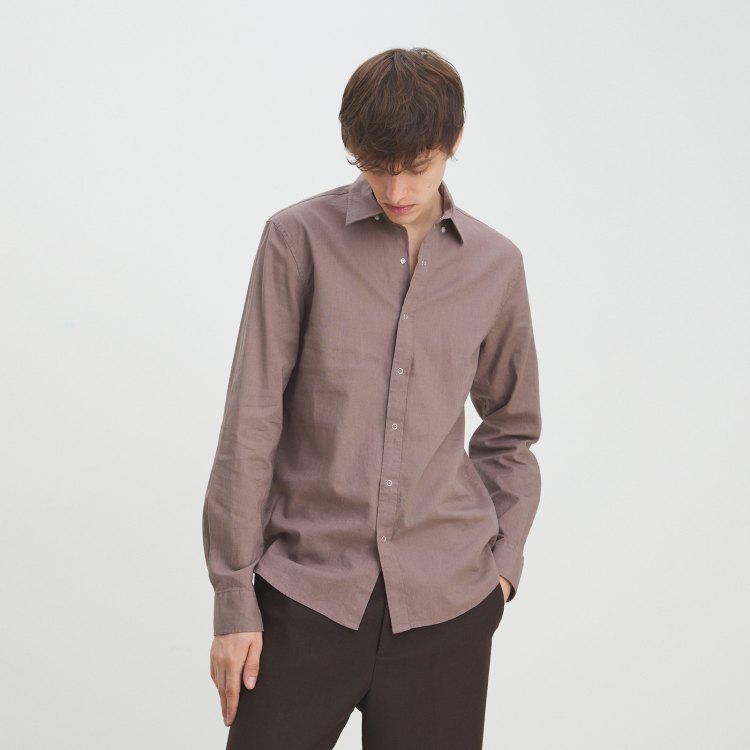 

Рубашка мужская Maison David BLN926-1A фиолетовая L, Фиолетовый, BLN926-1A