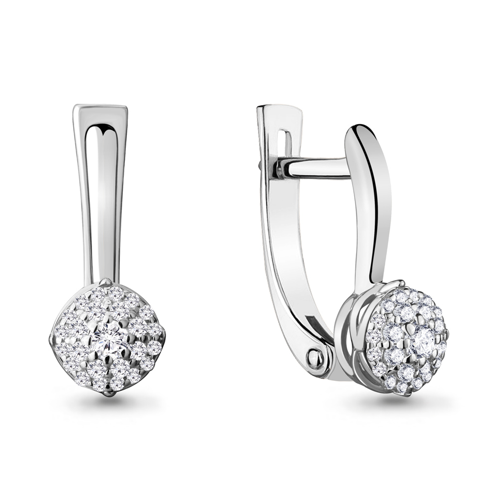 

Серьги из белого золота с бриллиантом Aquamarine 941968А, 941968А_585_бз