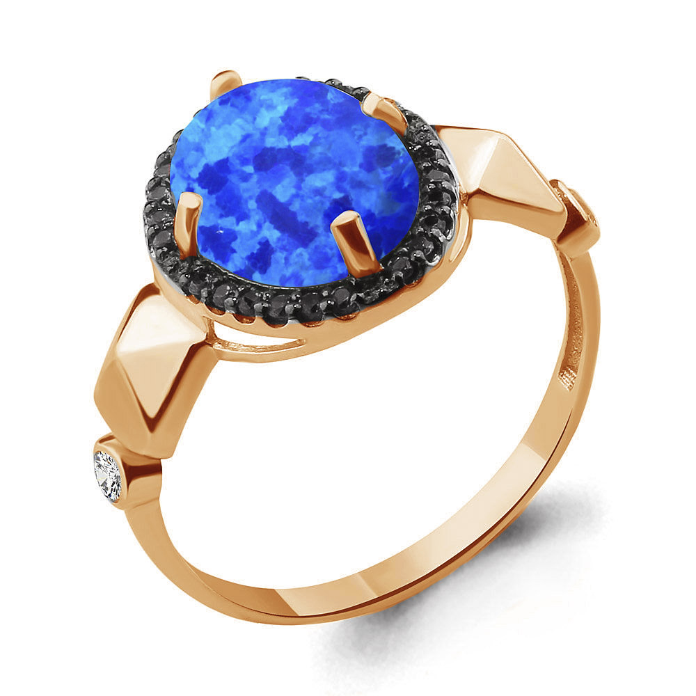 

Кольцо из серебра с фианитом/нанокристаллом р., Aquamarine 6598495Ч, 6598495Ч_925_з