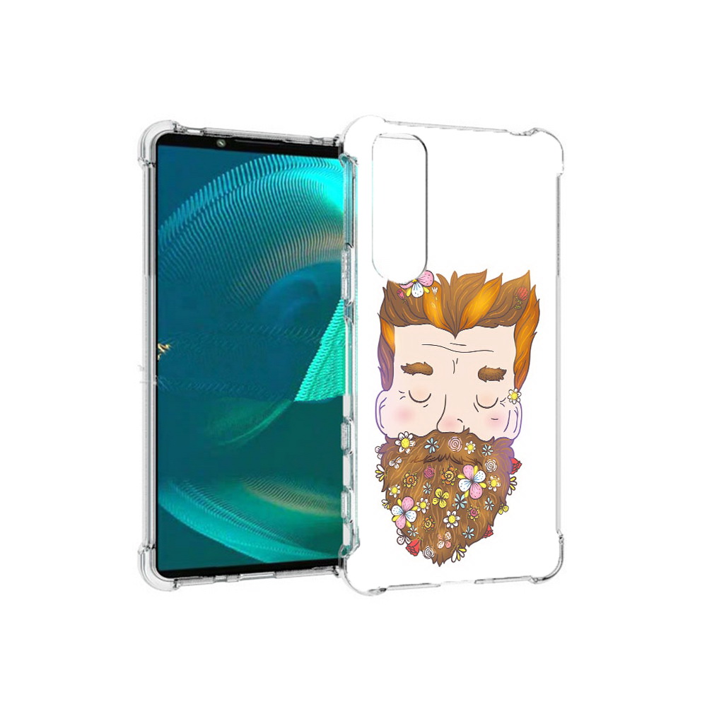 

Чехол MyPads Tocco для Sony Xperia 5 III мужчина с цветами в бороде (PT172137.231.489), Прозрачный, Tocco