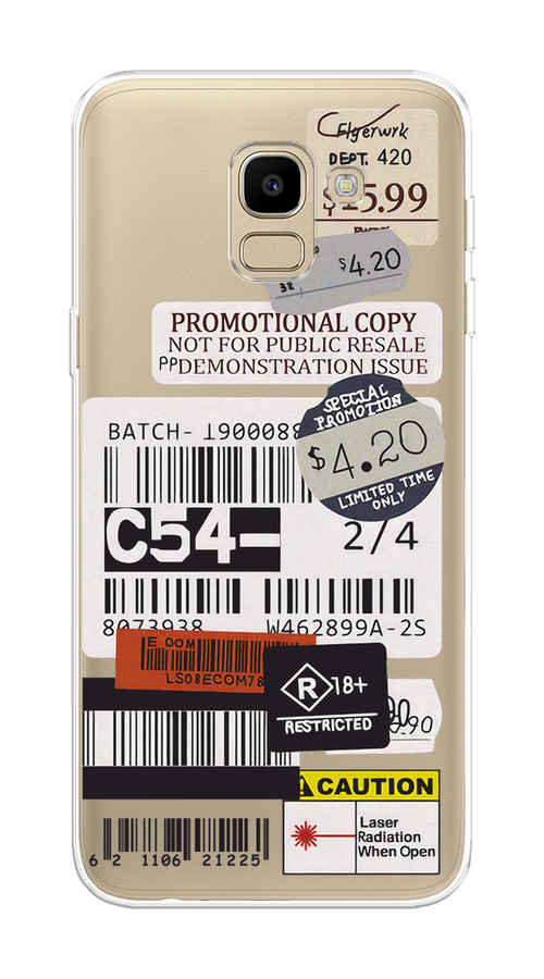 

Чехол на Samsung Galaxy J6 2018 "Flight to Paris", Серый;бежевый, 26150-1