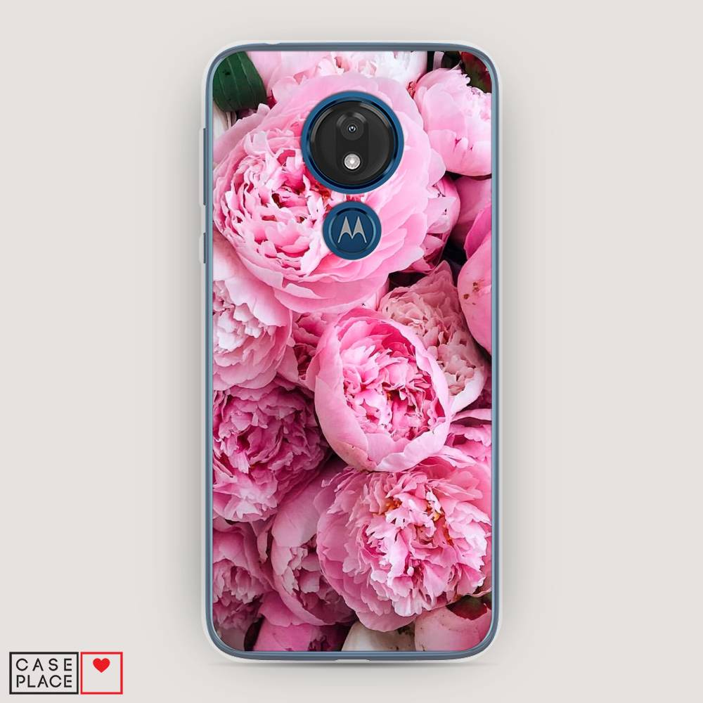 

Чехол для Motorola Moto G7 "Розовые пионы", Бежевый;розовый, 241150-2