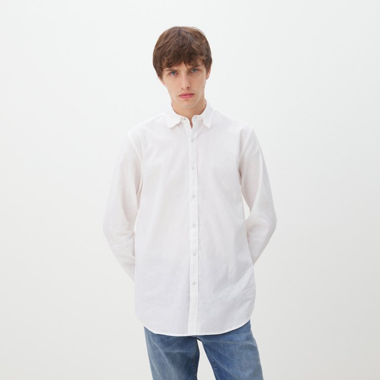 

Рубашка мужская Maison David BLN926-1A белая XL, Белый, BLN926-1A