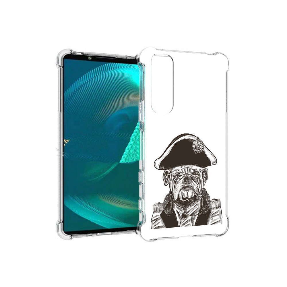 

Чехол MyPads Tocco для Sony Xperia 5 III мопс генерал (PT172137.231.483), Прозрачный, Tocco