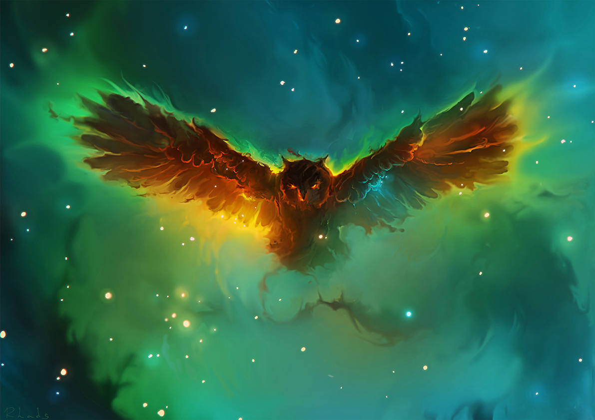 

Большой постер на стену Owl Nebula 60х90 см без рамы, RHOWL