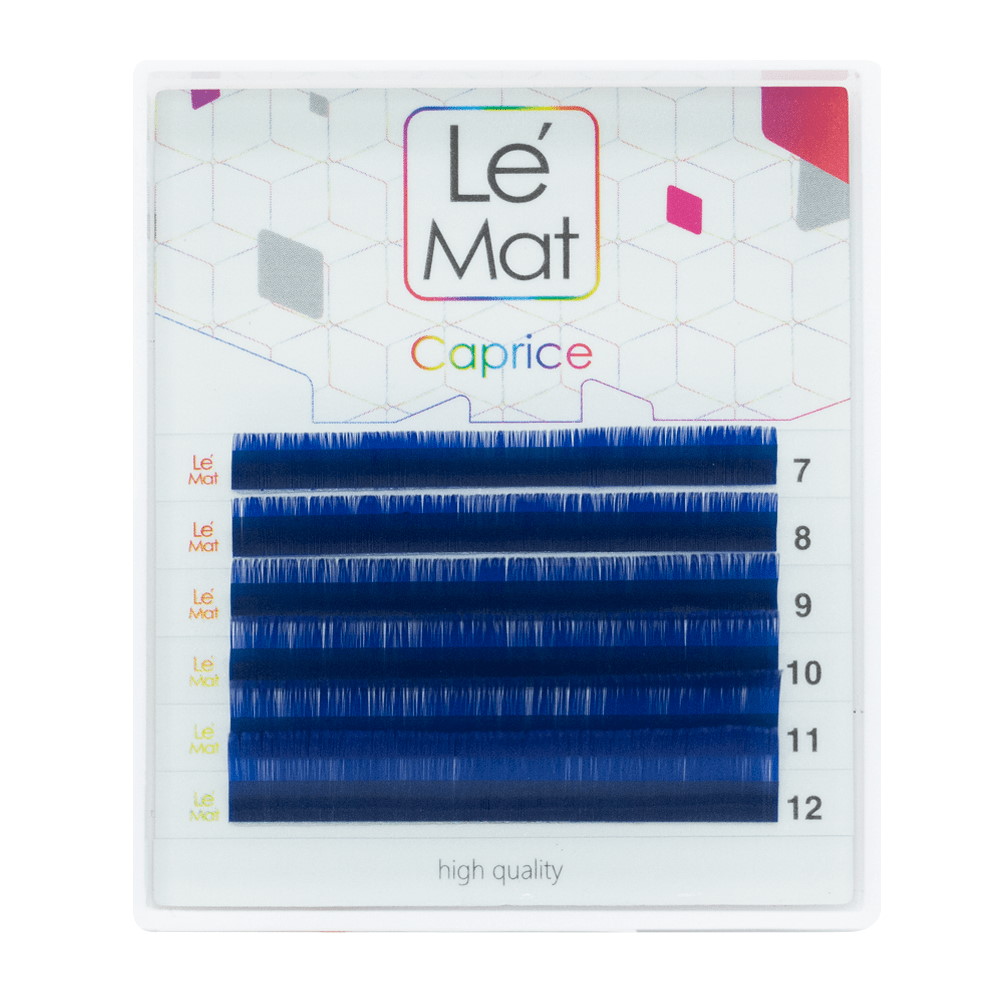 

Ресницы Blue Le Maitre Caprice 6 линий D 0.07 MIX 7-12 mm, Синий