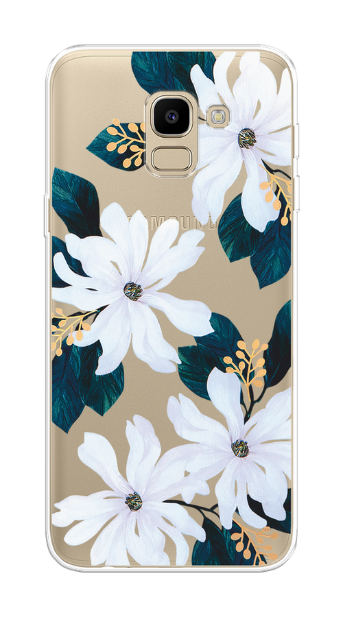 

Чехол на Samsung Galaxy J6 2018 "Delilah Flower", Зеленый;белый, 26150-1