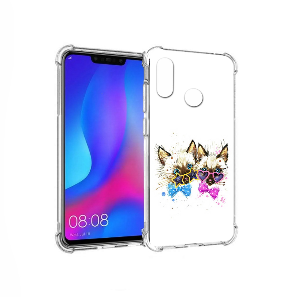 

Чехол MyPads Tocco для Huawei Nova 3 милые котята (PT115710.27.474), Прозрачный, Tocco