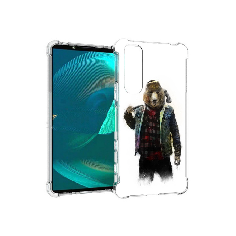 

Чехол MyPads Tocco для Sony Xperia 5 III медведь с топором (PT172137.231.469), Прозрачный, Tocco