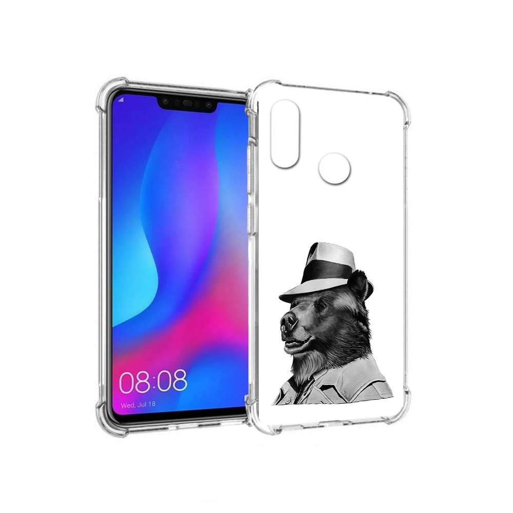 Чехол MyPads Tocco для Huawei Nova 3 медведь в шляпе (PT115710.27.465)