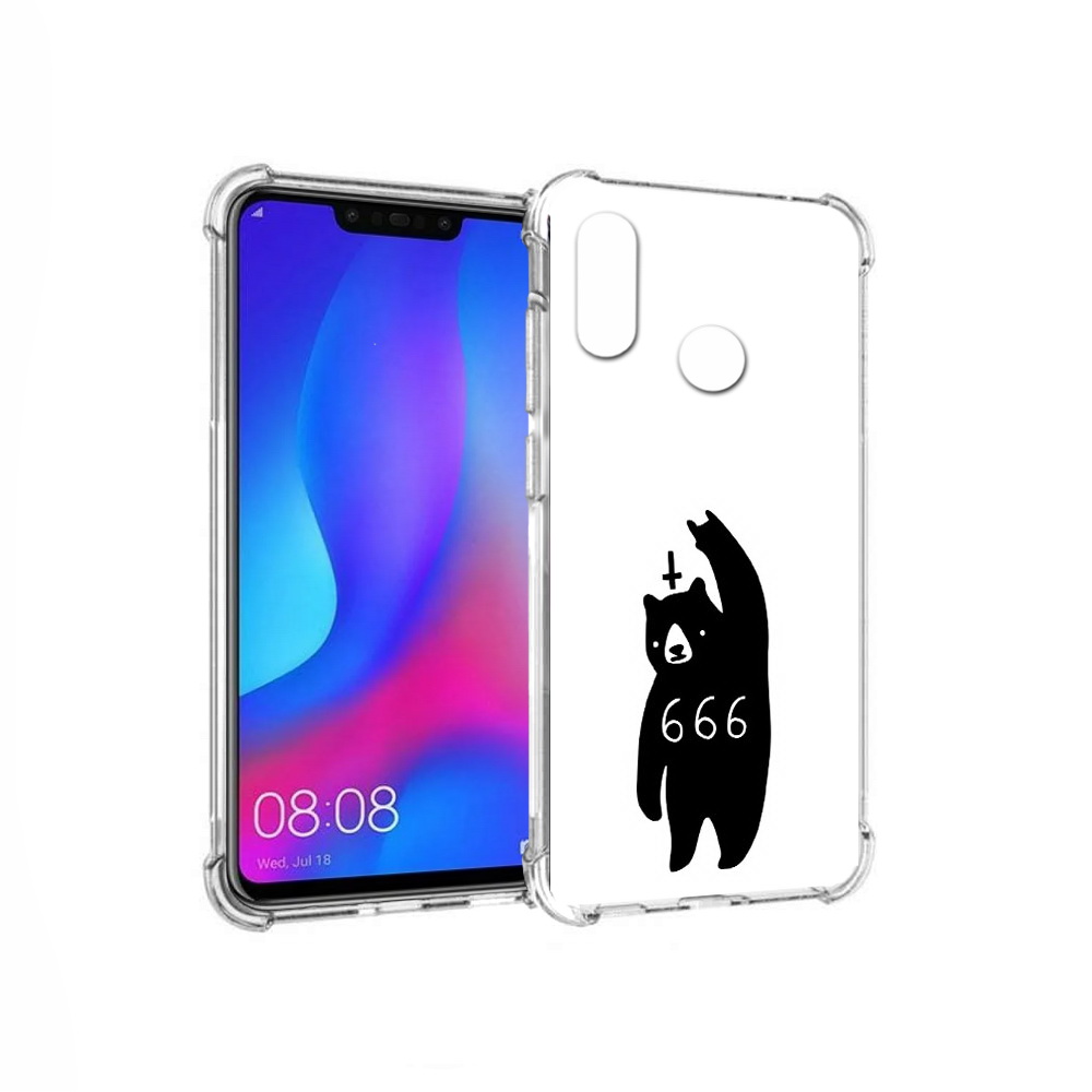

Чехол MyPads Tocco для Huawei Nova 3 медведь 666 (PT115710.27.462), Прозрачный, Tocco