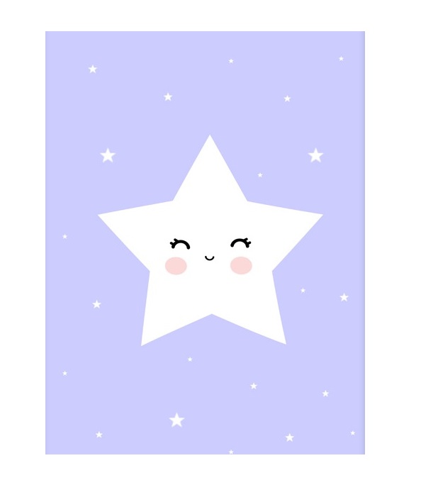 Интерьерный дизайнерский постер Моя звездочка (размер А4) 0020A4