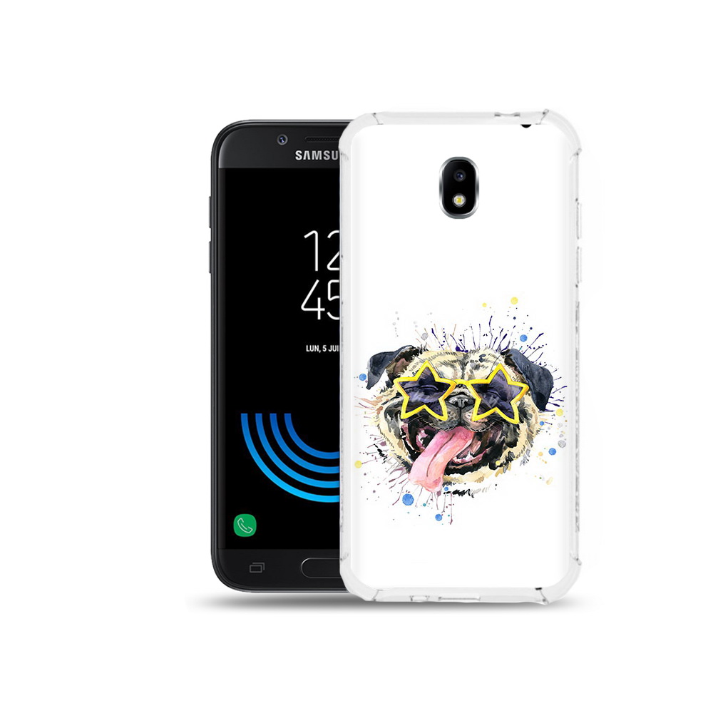 

Чехол MyPads Tocco для Samsung Galaxy J5 (2017) мопс боксер, Прозрачный, Tocco