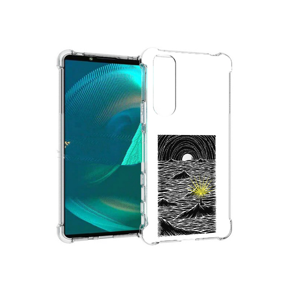 

Чехол MyPads Tocco для Sony Xperia 5 III маяк в черно белом море (PT172137.231.460), Прозрачный, Tocco