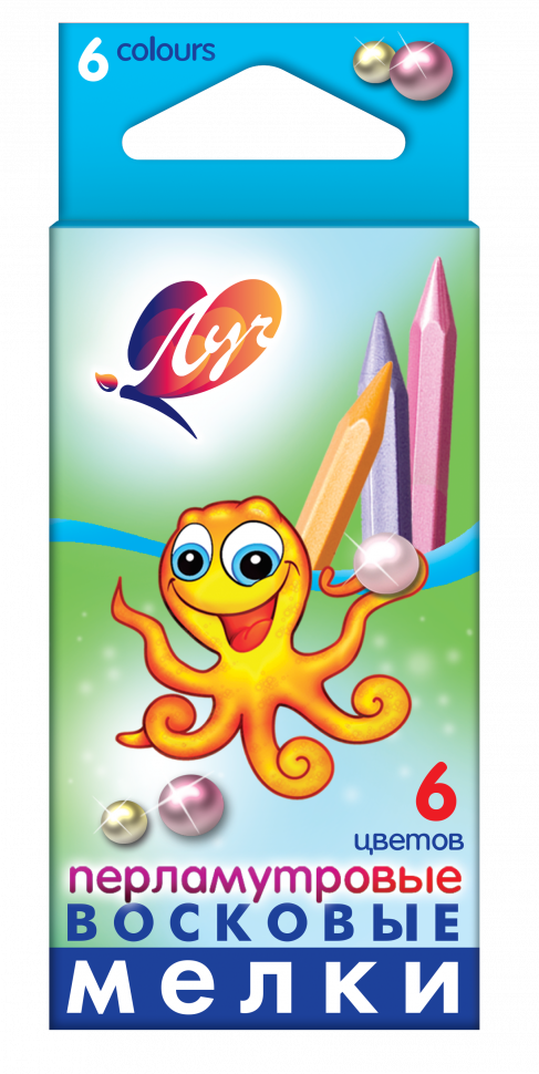 

Восковые мелки ЛУЧ 6 цветов, 12С876-08