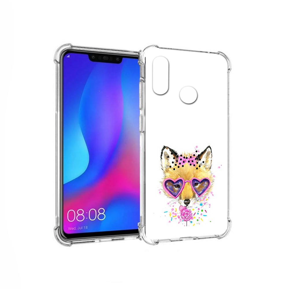 

Чехол MyPads Tocco для Huawei Nova 3 лисенок с бантиком (PT115710.27.441), Прозрачный, Tocco