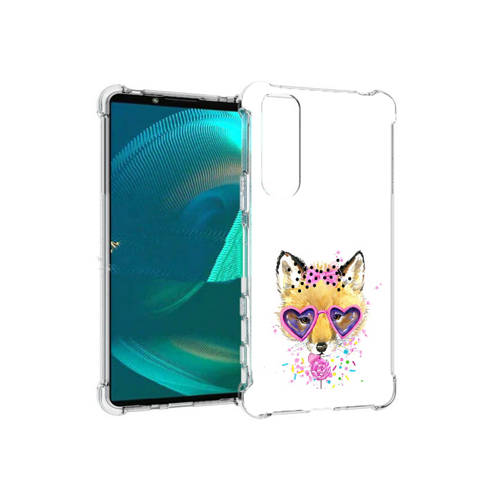 

Чехол MyPads Tocco для Sony Xperia 5 III лисенок с бантиком (PT172137.231.441), Прозрачный, Tocco