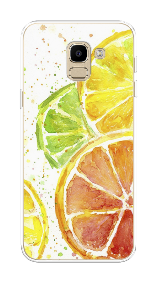 

Чехол на Samsung Galaxy J6 2018 "Цитрусовые", Белый;желтый;красный;зеленый, 26150-1