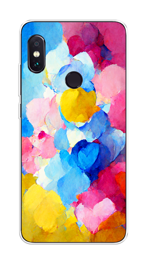 

Чехол на Xiaomi Redmi Note 5/Note 5 Pro "Яркие пятна", Синий;голубой;желтый;розовый, 32750-1