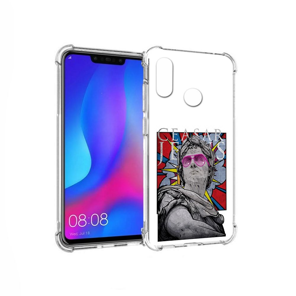 

Чехол MyPads Tocco для Huawei Nova 3 крутая статуя свободы (PT115710.27.423), Прозрачный, Tocco
