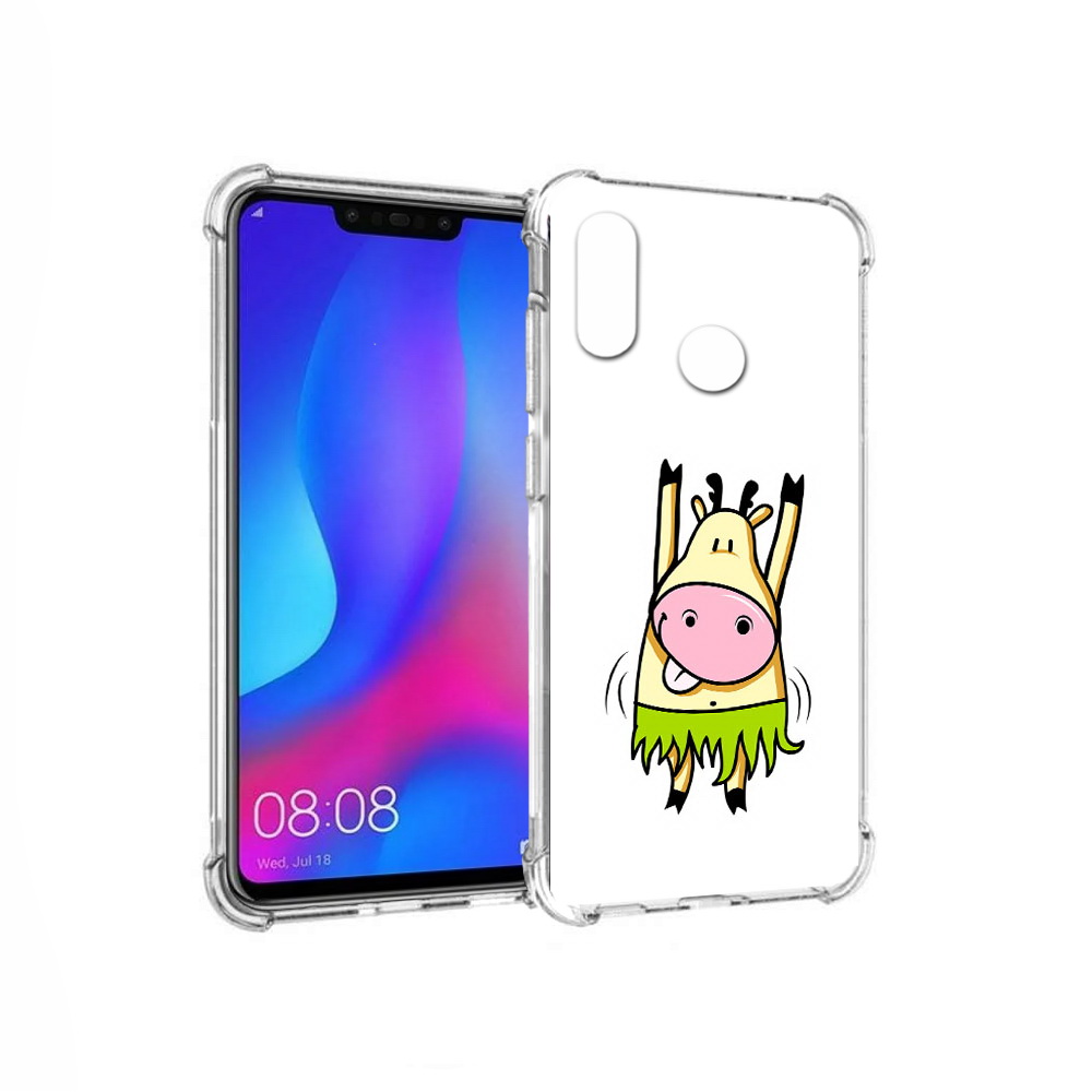 

Чехол MyPads Tocco для Huawei Nova 3 Веселая корова (PT115710.27.42), Прозрачный, Tocco