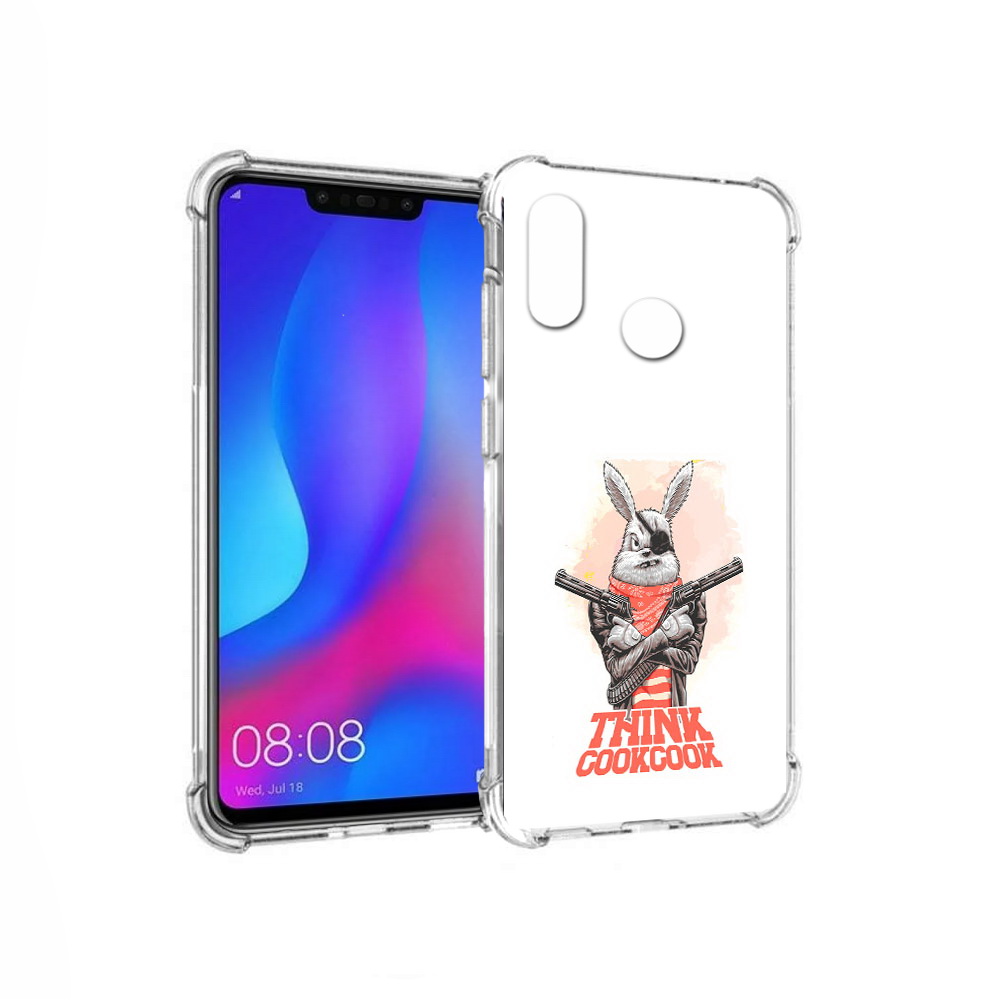 

Чехол MyPads Tocco для Huawei Nova 3 кролик пират (PT115710.27.419), Прозрачный, Tocco
