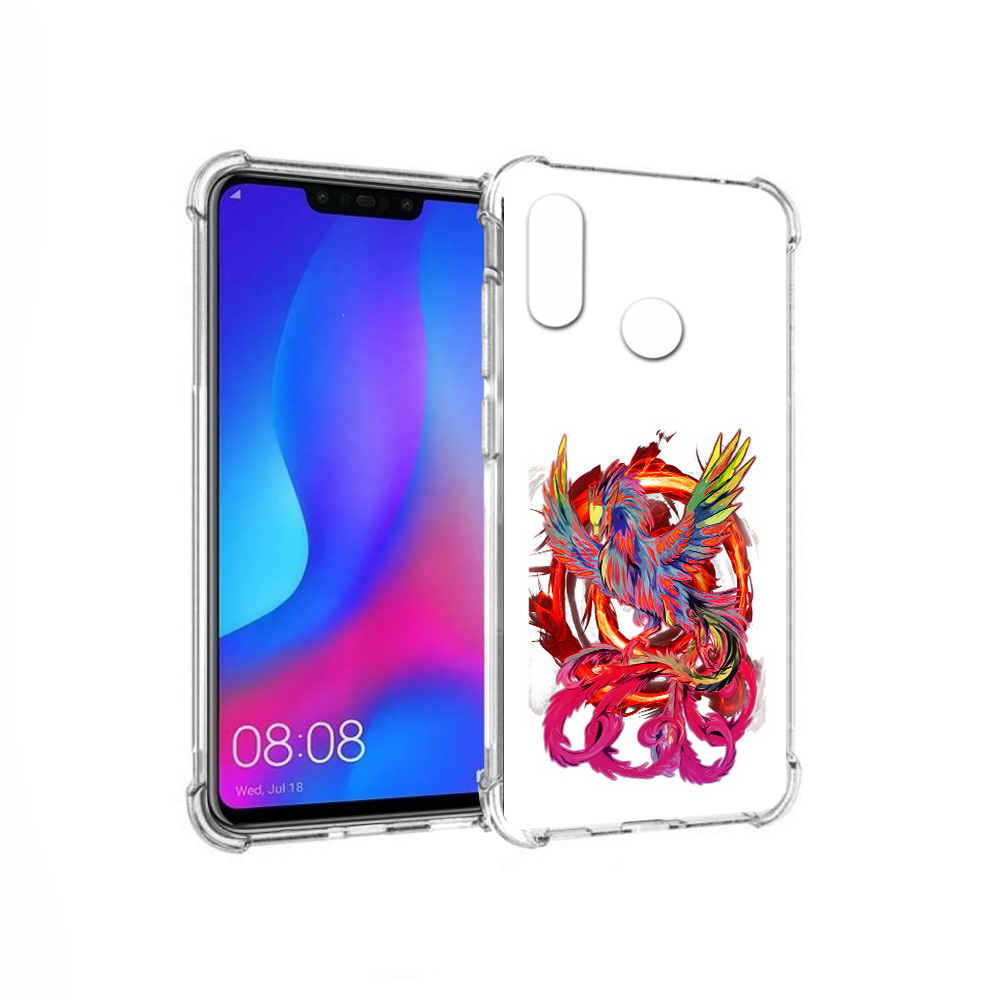 

Чехол MyPads Tocco для Huawei Nova 3 красочный феникс (PT115710.27.414), Прозрачный, Tocco